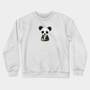 Cute Baby Panda With Football Soccer Ball Crewneck Sweatshirt